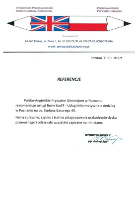 Firma sprawnie, szybko i trafnie zdiagnozowała uszkodzenie dysku przenośnego i odzyskała...