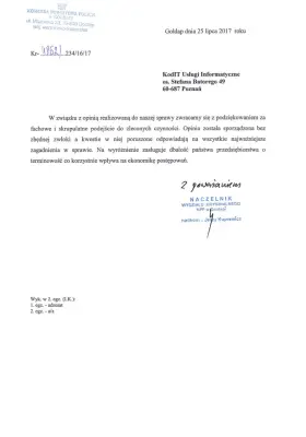 Opinia została sporządzona bez zbędnej zwłoki a kwestie w niej poruszone odpowiadają...